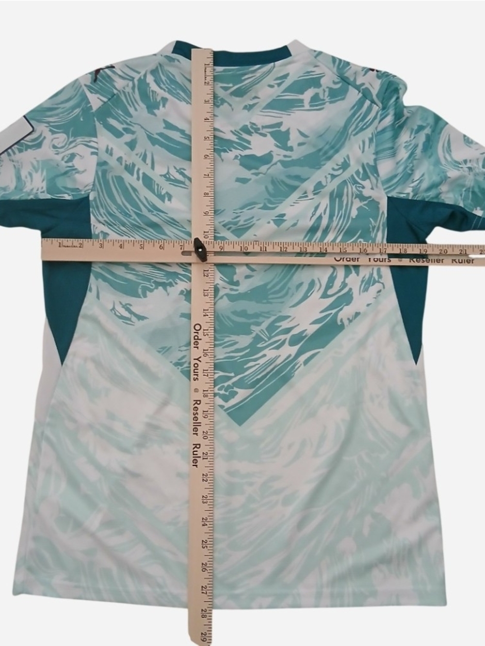 Puma Portugal Light Teal & White Graphic Soccer Jersey - Picture 4 of 4